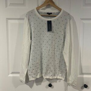 NWT Tommy Hilfiger Polka Dot Crewneck Sweater Plus Size XXL Lightweight Knit
